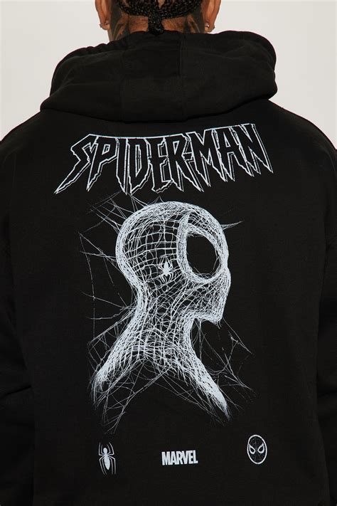 Spiderman Spiders Web Hoodie - Black | Fashion Nova