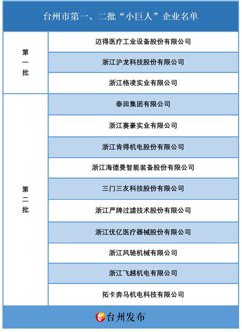 台州又有19家企业入选工信部专精特新“小巨人”企业名单-台州频道