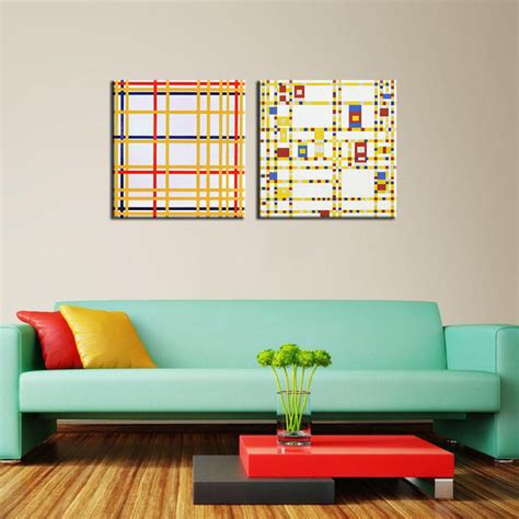 Piet Mondrian - New York City and Broadway Boogie Woogie - Set of 2 ...