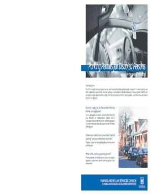 Fillable Online Parking Permits for Disabled Persons - The Canadian ...