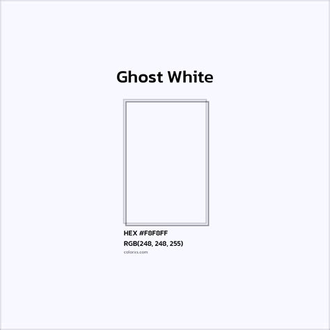 About Ghost White - Color codes | Matching colors and paints - colorxs.com