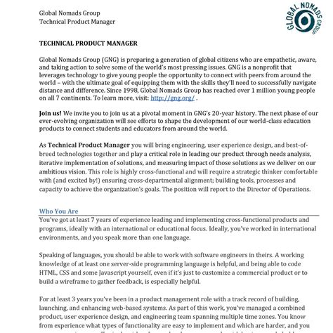 Technical Product Manager Job Description (1).pdf | DocDroid