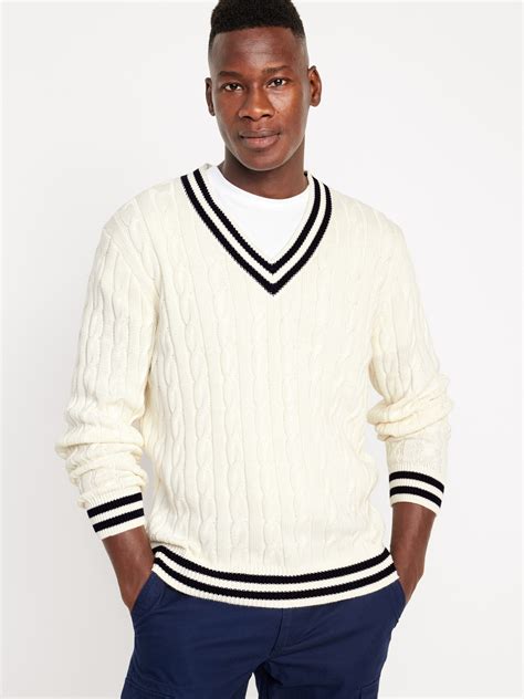 Mens White Sweater