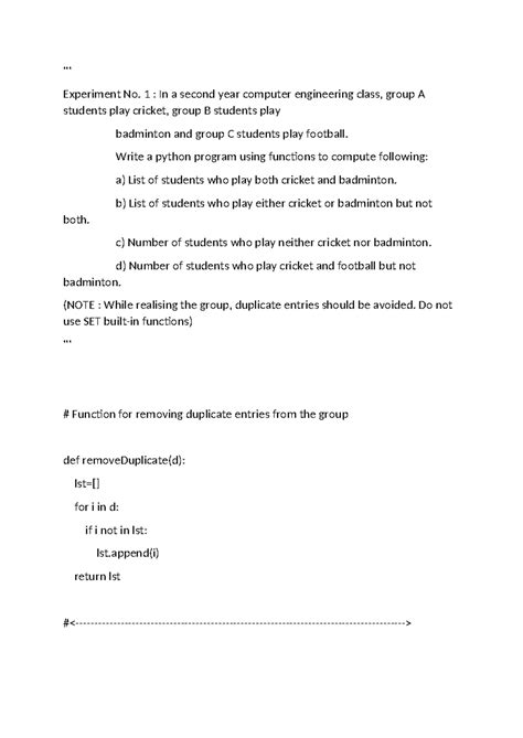 Group - A-1 - Microprocessor - ''' Experiment No. 1 : In a second year ...