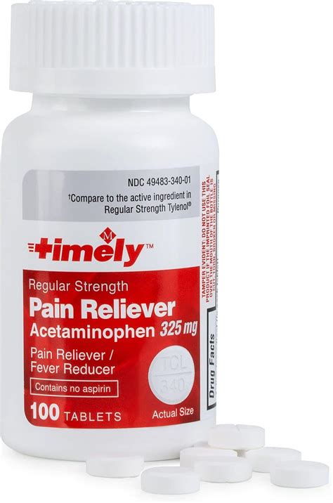 Amazon.com: Timely Acetaminophen 500 MG Tablets 200 Count - Extra ...