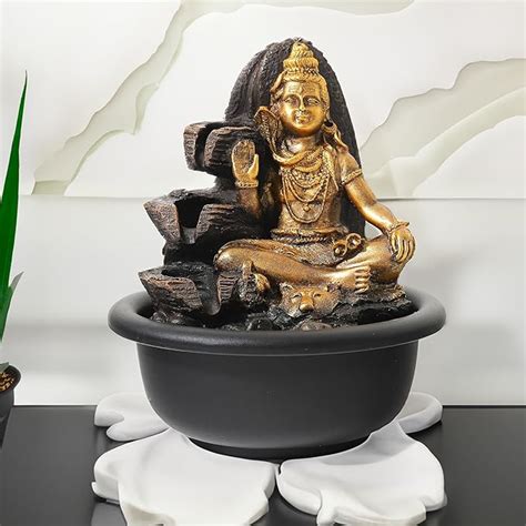 Buy UMAI Buddha Idol Water Fountain for Home Decor (19cm) LED Lights ...