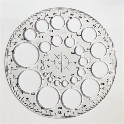 Zeniso® Protractor 360 Degree,Plastic Radius Template Drawing Scale ...