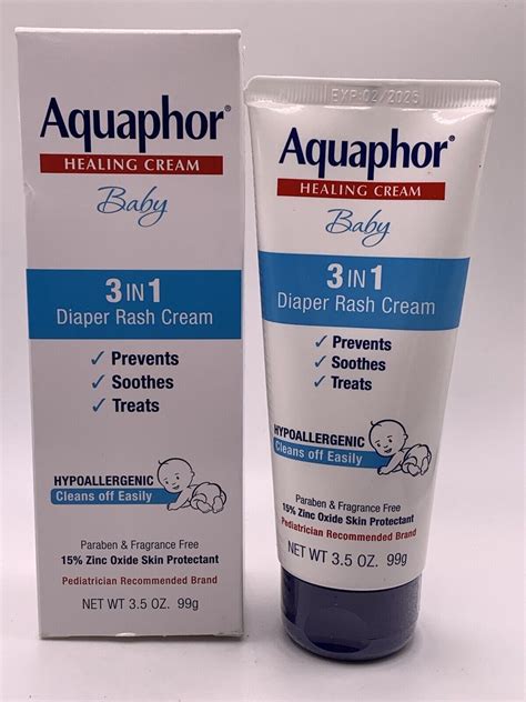 Aquaphor Baby Healing Cream 3 In 1 Diaper Rash Relief 3.5 Ounce | eBay
