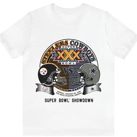 Vintage 1996 Super Bowl XXX Steelers VS Cowboys T-Shirt - TokoPyramid