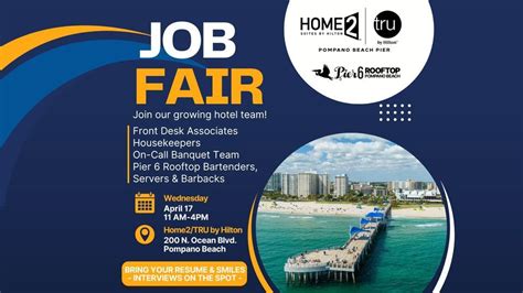 HOTEL JOB FAIR, 200 N. Ocean Blvd., Pompano Beach, FL, United States ...