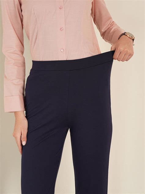 Buy Navy LivIn Bootcut Pants Online | FableStreet