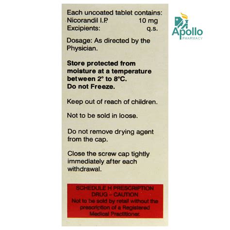 Nicostar 10 Tablet 30's Price, Uses, Side Effects, Composition - Apollo ...