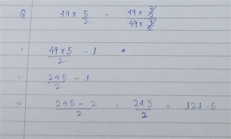 Simplify (49)5/2-(49)7/2/(49)7/2 - Brainly.in