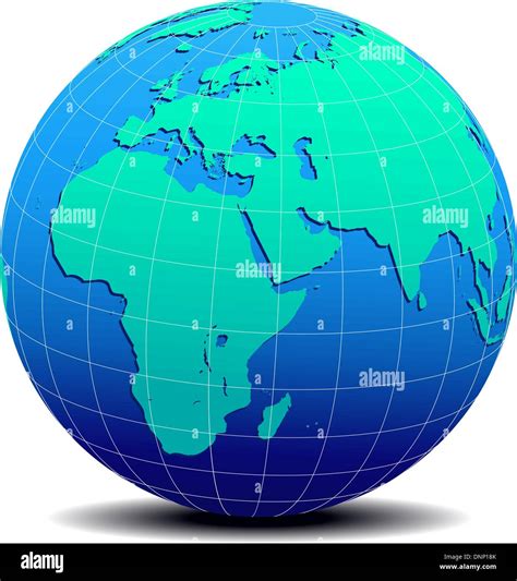 Globe of World Middle East - Vector Map Icon of the World in Globe Stock Vector Image & Art - Alamy