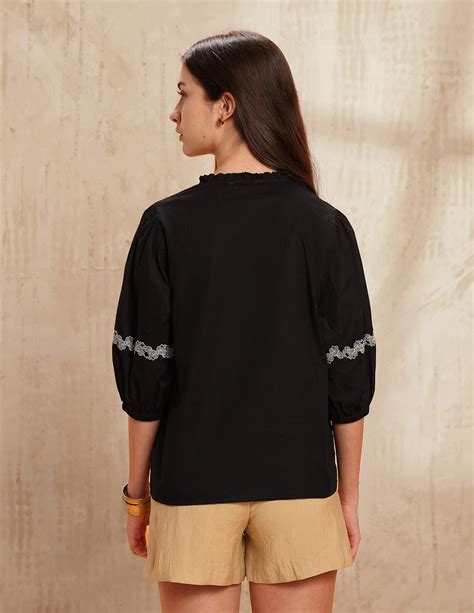 Buy Women Regular Fit Solid Top Black|U.S. Polo Assn. India