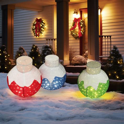 The Holiday Aisle® Gutierrez Lighted Ornaments Outdoor Christmas ...