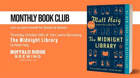 Monthly Book Club - Books & Brews, 102 N Main, Hartford, SD, 24 October ...