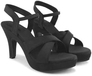 JM LOOKS Women Heeled Sandals Comfortable, Round Toe Sandals Mule Shoes ...