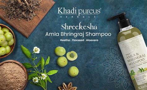 Buy PUREUS Khadi Herbals Shreekesha Amla Bhringraj Shampoo For Hair ...