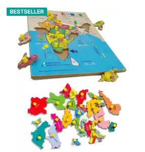 Mohit Plastic 2024 New Wooden Educational learning Map Board Puzzle for ...
