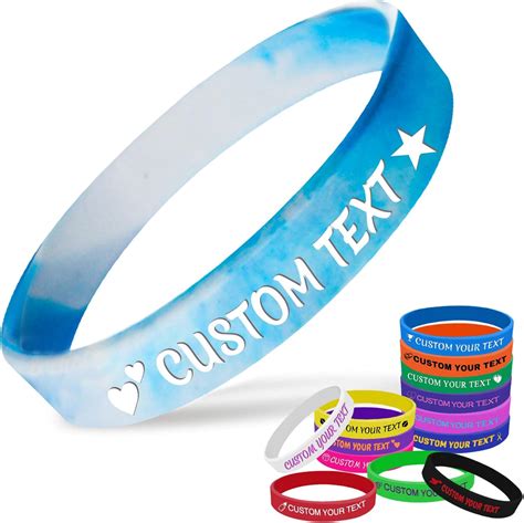 Amazon.com: Personalized Silicone Wristbands Custom Engraved Rubber ...