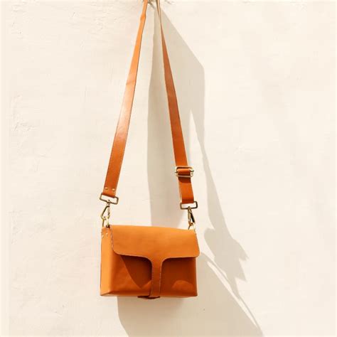 Box Sling Bag for Women in Ember: Belle – Bicyclist: Handmade Leather Goods
