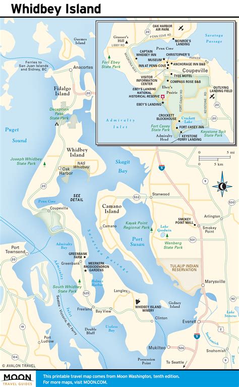 Printable Map Of Whidbey Island