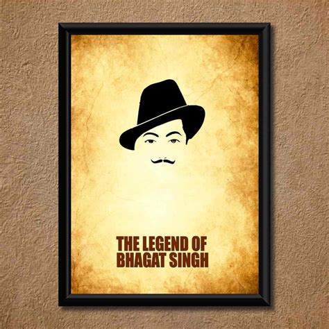 Unique Indian Crafts Handmade Revolutionary Bhagat Singh Wall Poster ...