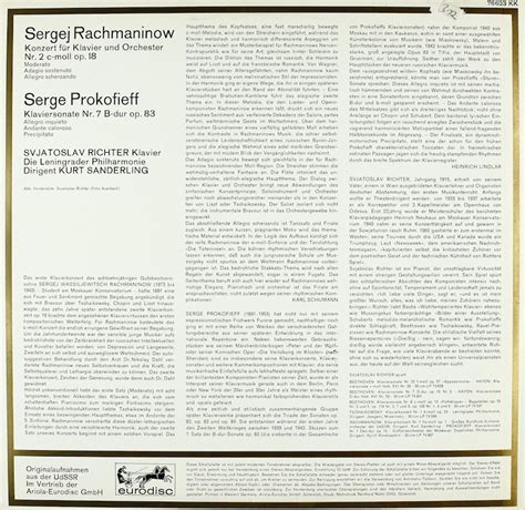 Kurt Sanderling. Leningrader Philharmonie. Svjatoslav Richter ...