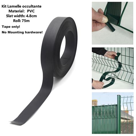 Black View Blocking Privacy Tape Weave for Chain Link Fence 75m/250 ft Roll UV R | eBay