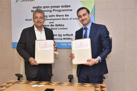 SIDBI signs MoU with Federal Bank to strengthen MSME financing - India ...