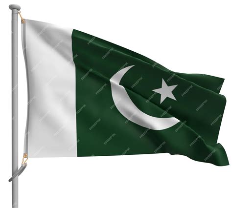 Premium Photo | Pakistan day waving green white color moon star flag ...
