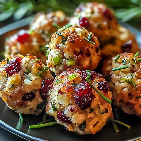 Cranberry Turkey Stuffing Balls
