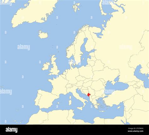Location map of the REPUBLIC OF MONTENEGRO, EUROPE Stock Vector Image ...