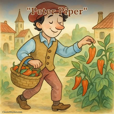 Peter Piper: Lyrics, Meaning & Printable PDF - Classic Rhymes