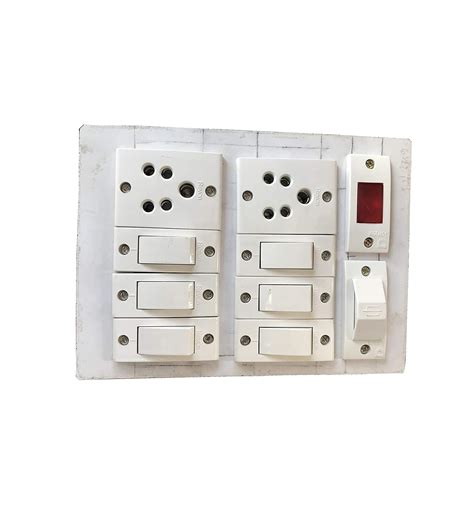 Buy Electric Wooden Switch Board (6 Switches,2 Sockets,1 Indicator,1 ...