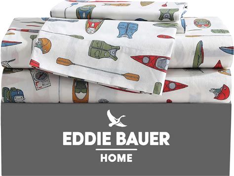Eddie Bauer - Twin Sheets, Cotton Percale Bedding Set, Crisp & Cool ...