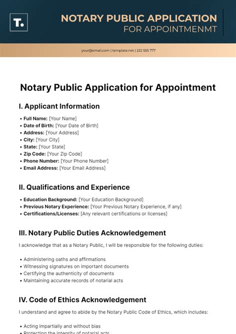 Free Notary Public Application For Appointment Template to Edit Online