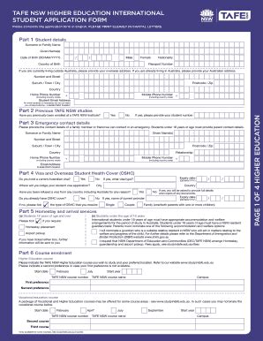 Fillable Online detinternational nsw edu TAFE NSW Higher Education ...