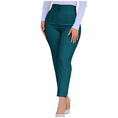 Dezsed Womens High Waisted Pants 2025 Trendy Skinny Business Work ...