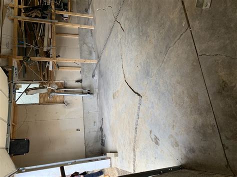 Foundation Repair - Settling Garage, Boscawen, NH - Garage Floor Cracks