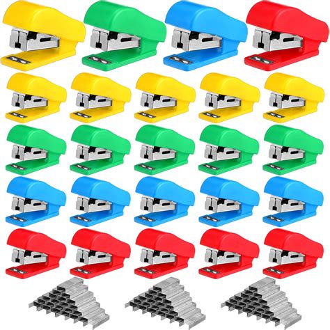 Fainne Mini Stapler With Staples Portable Multicolor Small Stapler Hand ...