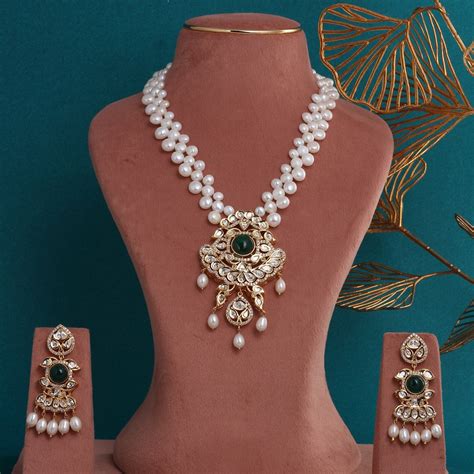 Traditional Real Pearl Set – Hyderabadi Craft for Women ADPRLS2537 ...