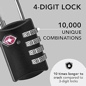 desired tools TSA Luggage Locks (2 Pack) - 4 Digit Combination Steel ...