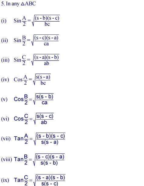 Image result for Basic Triangle Geometry Formulas