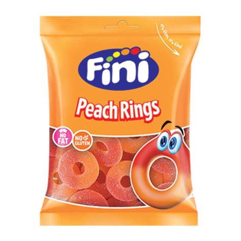 Fini Δαχτυλίδια Ροδάκινο 90gr | Greek Deli Goods - Premium Snacks And Foods