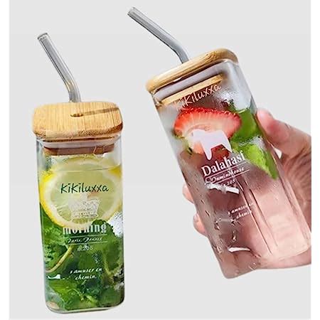 Buy KiKiluxxa Water Drinking Glass Sipper Tumbler Cup Mug for Hot Tea ...