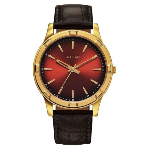 Buy Online Titan Karishma Festive Analog with Mahogany Brown Dial Brown ...