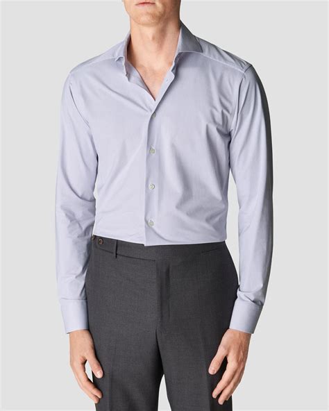 Light Purple Four-Way Stretch Shirt - Eton