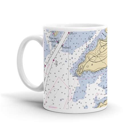 Wings Neck, Pocasset, Bourne, MA, USA NOAA Nautical Charts Chart Mug ...